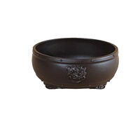 Pot à bonsaï en plastique de forme de tambour chinois classique, diamètre 12 cm, hauteur 6 cm, pour la maison, le jardin, le sol, les centres commerciaux, vente en gros, minimaliste