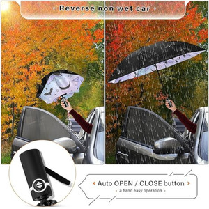 Folding Compact Travel <strong>Umbrella</strong> Automatic <strong>Open</strong> Close <strong>Inverted</strong> Windproof Sun UV Protection Portable Reverse <strong>Umbrella</strong> for Rain - Product Image 6