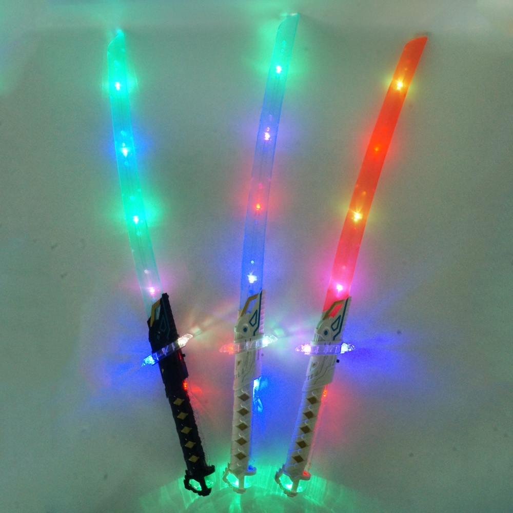 OEM multicolour Cheap Flashing Samurai Realistic Light Up Led Katana Swords toy