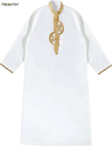 2023 moderno <span class=keywords><strong>abito</strong></span> con collo alto islamico etnico Arabia saudita costumi tradizionali abiti musulmani per gli uomini con ricami per l'autunno - Product Image 4