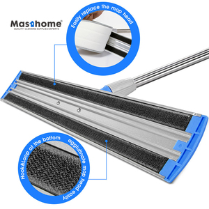 <span class=keywords><strong>Mop</strong></span> per pulizia del pavimento telescopico 360 piatto commerciale piatto in alluminio con raschietto per pulizia per casa, Super largo <span class=keywords><strong>60CM</strong></span> - Product Image 4