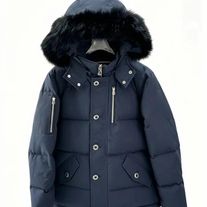 Doudoune de luxe sur mesure imperméable pour <span class=keywords><strong>homme</strong></span>, modèle <span class=keywords><strong>Moose</strong></span> Parker, avec capuche en fourrure Signature Knuckle, design exclusif pour l'hiver - Product Image 1