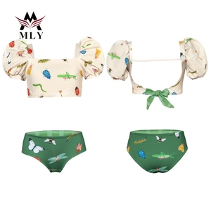 Vente de gros OEM Maillot de bain de créateur personnalisé et mignon imprimé coccinelle pour enfants, maillot de bain à une épaule pour <span class=keywords><strong>petites</strong></span> filles - Product Image 5