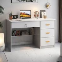 Bureau de travail à domicile moderne et minimaliste, assemblé, écologique, avec tiroirs, adapté aux étudiants et aux créateurs en ligne