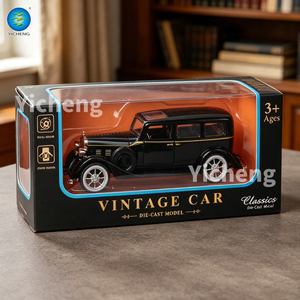 Modellino Auto d'Epoca in Scala 1:32, Veicolo Classico Retro <span class=keywords><strong>Cadillac</strong></span> con Porte Apribili e Funzione Pull-Back, Auto Giocattolo in Lega 1/32 per Bambini e Collezionisti - Product Image 4