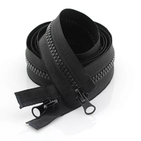 Fermeture éclair durable personnalisée à double tête, à glissière libre et à verrouillage automatique pour la couture de vêtements