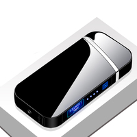 Briquet à arc électronique rechargeable USB personnalisé en gros, double arc sans flamme, cigarette pour cadeaux