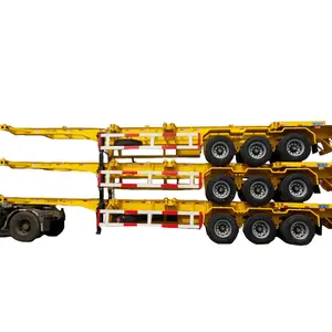 Werks-Laufwerksfahrzeug 3 Achsen 20 Fuß 40 Fuß Selbstlader Containerraupenanhänger Seitenaufzug Hebecontainer Skelett-Halbanhänger