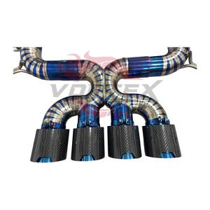 Sistema de Escape Vortex de Acero Inoxidable 304 y Aleación de Titanio para Chevrolet Corvette C8 Z06, 1.2 mm de Espesor, Acabado Azul Quemado, Universal - Product Image 2