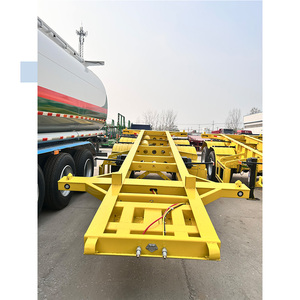 Semi-<span class=keywords><strong>remorque</strong></span> châssis squelette double essieu léger haute performance pour conteneurs maritimes à vendre - Product Image 5
