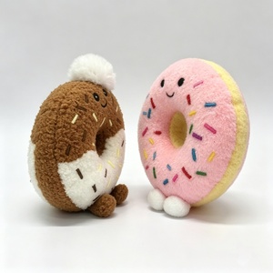 Customized Donut Plush Toy Set,<b>Cute</b> Food Themed Stuffed Animals with Sprinkles, Smiling Faces & Limbs - Product Image 1