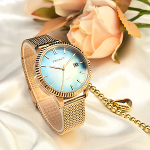 Reloj <span class=keywords><strong>Solar</strong></span> Ecológico Popular 2024 con Madreperla, Reloj de Pulsera de Acero Inoxidable para Mujer, Logotipo Personalizado, Reloj <span class=keywords><strong>Solar</strong></span> con Madreperla - Product Image 2