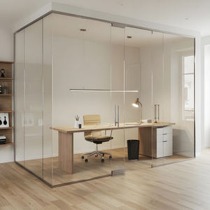 Acústico Frameless Vidro Partição Panorâmica Escritório Parede Som Isolamento Vidro Temperado Tamanho Personalizado Design Moderno - Product Image 4
