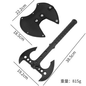 Công Nghiệp Ngoài Trời Survival Cắm Trại Tomahawk Double-Lưỡi Tự Vệ Chiến Thuật Tay Thép Không Gỉ Núi Rìu - Product Image 2
