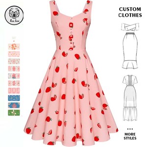 Vintage Floral A-Line verano Midi <span class=keywords><strong>vestido</strong></span> <span class=keywords><strong>de</strong></span> <span class=keywords><strong>mujer</strong></span> sin mangas correa <span class=keywords><strong>de</strong></span> espagueti Homecoming <span class=keywords><strong>cóctel</strong></span> <span class=keywords><strong>vestido</strong></span> <span class=keywords><strong>de</strong></span> fiesta Casual - Product Image 5