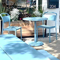 Ensemble table et chaises d'extérieur en alliage d'aluminium, mobilier de loisirs imperméable pour cour, villa, jardin, balcon et terrasse
