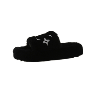 Ciabatte in Pelliccia alla Moda, Punta Aperta, Leggere, Morbide, Comode, Antiscivolo in PU ed EVA, Trendy per Estate, Primavera, Inverno, Casa - Product Image 6
