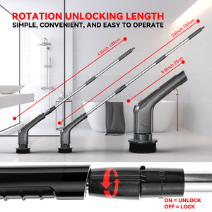 Brosse de nettoyage électrique sans fil, baignoire et <span class=keywords><strong>carrelage</strong></span> 360 épurateur électrique double vitesse avec long manche pour salle de bain cuisine voiture - Product Image 6