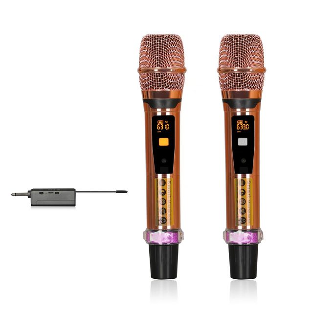 Factory Direct Professional UHF Wireless Microphone System Handheld Rechargeable Audio Set for Karaoke Stage Conference