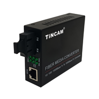 Convertisseur de média optique Fast Ethernet TiNCAM 1310nm 20km longue distance 10/100M RJ45 connecteur SC pour caméra CCTV FTTH