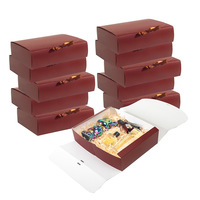 Boîte à gâteau rectangulaire en carton blanc transfrontalière avec ruban et nœud, pour biscuits, gâteaux de lune, pâtisseries, emballage de boulangerie, boîte à rabat, boîte souvenir