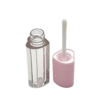 Conteneurs de rouge à lèvres en plastique en forme de cœur rose de 5 ml personnalisés par le fabricant, tubes de gloss pour emballages cosmétiques