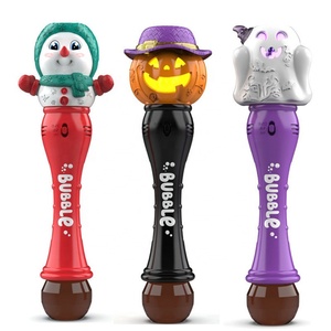 Juguetes de Burbujas de Halloween, Varita de Burbujas con Forma de Calabaza Luminosa con Efectos LED y Sonoros Emocionantes, Juguetes de Halloween para Niños - Product Image 1