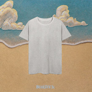 T-shirt à col rond décontracté au design optimal, coupe ample, tricoté 120 g/m², 100 % coton respirant, anti-plis, séchage rapide, logo personnalisé, manches courtes - Product Image 3