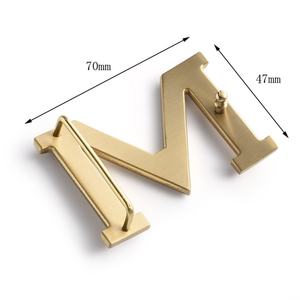 Fashion Design Gold Plating Custom <b>Initial</b> Letter Logo Waist Metal Belt Buckle for Men - Product Image 5