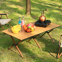Meubles d'extérieur, table pliante en acier au carbone, table de pique-nique pliable ultra-légère à monter sur véhicule, ensemble table et chaises pour le camping