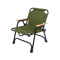 Chaise pliante Kermit pour l'extérieur, chaise de plage, de camping, de pique-nique, table portable, chaise en tissu Oxford, style glamping, chaise longue