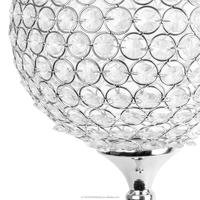 ZM017 Superbe pièce maîtresse de bol en cristal de verre argenté de 36 pouces sur support-Parfait pour la décoration de table de mariage et d'événement