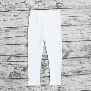 Hot Koop Baby Broek Lange Broek Pure Wit Geribbeld Katoen Kinderen Broek