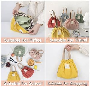 Échantillon Gratuit : Sacs Cosmétiques à Cordon, Sac Fourre-Tout Style Japonais, Trousse de Maquillage Mignonne en Velours Côtelé, Sac de Rangement Portable pour Voyage - Product Image 5