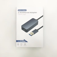 Adaptador de Red USB 3.0 a RJ45 2.5G, Conversor de Red Cableada de 2500Mbps, Hub de Red LAN para Win7/8/10 MAC, Adaptador para PC y Laptop
