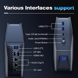 Thế Hệ 12th Intel Core I9 12900H Mini <span class=keywords><strong>PC</strong></span> Wifi 6 DDR3 RAM 64GB Hỗ Trợ Windows Ubuntu HDMI 4K Chơi Game Máy Tính Để Bàn Mini <span class=keywords><strong>PC</strong></span> - Product Image 4