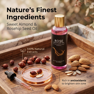 Huile Corporelle Hydratante Multi-usages à la Rose et aux Huiles d'Amande Douce, à la Rose Musquée, pour Peau, <span class=keywords><strong>Cheveux</strong></span> et Ongles – Marque Blanche - Product Image 2
