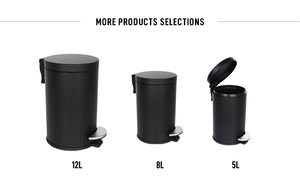 Poubelle brossée en acier inoxydable de 5 litres, corbeille écologique, nouveau modèle - Product Image 6