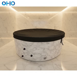Bañera Inflable Redonda de Lujo Estilo Moderno, DWF, con Función de Hidromasaje, Ecológica, con <span class=keywords><strong>Jets</strong></span> de Masaje, para 2-4 Personas, Uso en Exteriores - Product Image 4