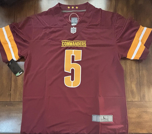 Nouveau maillot des Commanders 2026 # 5 maillots de football américain cousus Jayden Daniels, Terry McLaurin, Sainristil, Frankie Luvu, Lattimore - Product Image 2