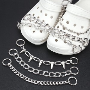 Custom Shoe <b>Chain</b> Zinc Alloy Spike Design Unisex Fashion Accessory For <b>Crocs</b> Shoes - Product Image 1