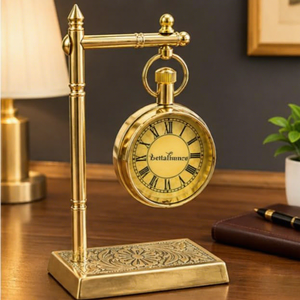 Vintage Brass Table <b>Clock</b> Antique Desk <b>Clock</b> with Classic <b>Roman</b> Dial Elegant Stand for Home Office Living Room Shelf Decor - Product Image 4