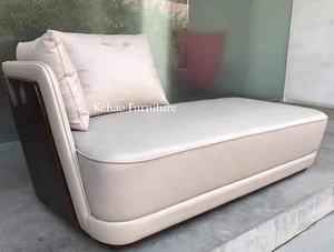 الحديثة الفاخرة جلدية مريحة المخملية نسيج المفروشات كرسي صالة مقعد أريكة السرير للمنزل فندق الأثاث - Product Image 3