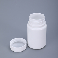 Bouteilles de pilules vides personnalisées en HDPE blanc mat de haute qualité de 70 ml avec bouchon à vis anti-corrosion