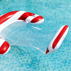 Inflatable Water Float American Flag Design 165x80cm Net <b>Backrest</b> Floating Lounger Pool Chair - Product Image 3