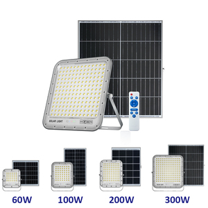 <span class=keywords><strong>Projecteur</strong></span> LED <span class=keywords><strong>solaire</strong></span> extérieur haute puissance OMSEN avec 2 panneaux solaires pour parking, jardin, rue - Product Image 2