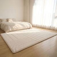 Tapis d'intérieur doux et moelleux en fausse fourrure de lapin, tapis shaggy moderne, tapis de jeu pour enfants
