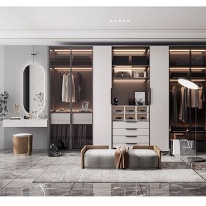 Kuku, armario de madera de alta calidad, sistema de puertas correderas, muebles de dormitorio - Product Image 6