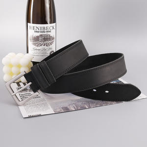 Cinturón de cuero genuino de alta calidad Cinturón de cuero de vaca lavado Cinturón de hebilla de PIN para hombres - Product Image 4