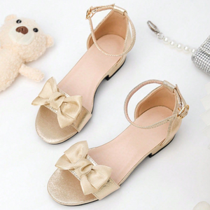 รองเท้าส้นเตี้ยแบบมีสายรัดข้อเท้าสำหรับเด็กผู้หญิง รองเท้าเจ้าหญิงสำหรับงานปาร์ตี้ งานแต่งงาน รองเท้าสำหรับใส่กลางแจ้ง รุ่นใหม่ - Product Image 1